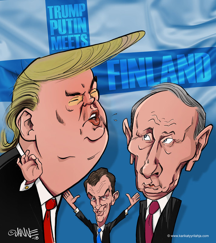Trump Putin karikatyyri Helsingin huippukokous